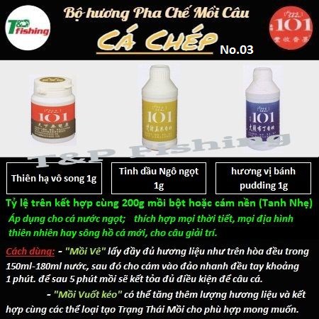 Bộ hương pha chế mồi câu cá Chép 101 Đài Loan