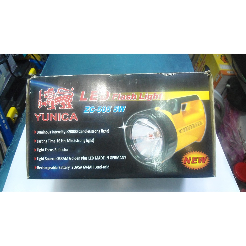 ĐÈN PIN SẠC YUNICA ZC505 ĐÀI LOAN
