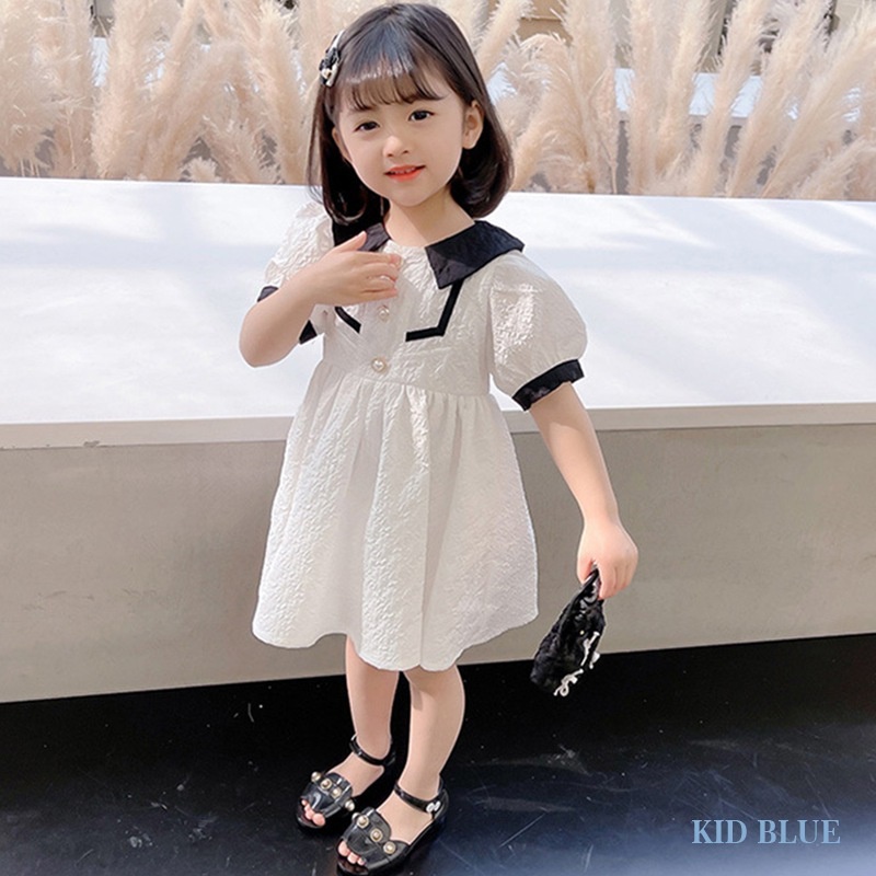 Đầm Công Chúa Cổ Búp Bê Nhiều Màu Sắc Thời Trang Mùa Hè Phong Cách Hàn Quốc Cho Bé Gái