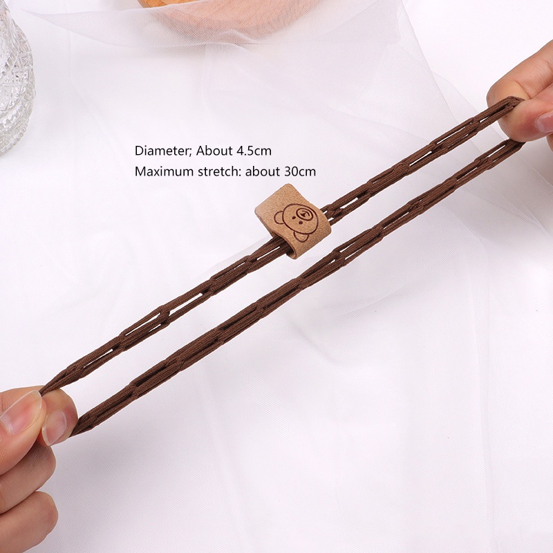 Dây Buộc Tóc Co Giãn Họa Tiết Gấu Hoạt Hình Dễ Thương Cho Nữ