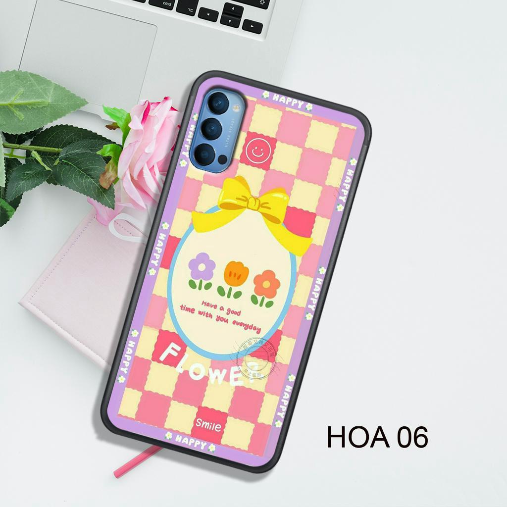Ốp Lưng  OPPO A91/RENO 3 - RENO 3 PRO - RENO 4 - RENO 4 PRO - RENO 5 , In Hình HOA, Màu Sắc Bắt Mắt.