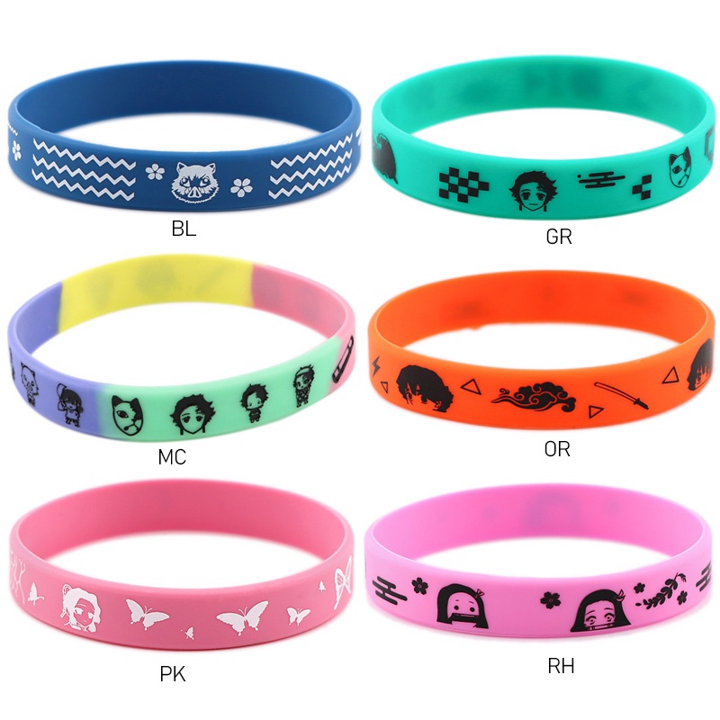 Tmdbyx Vòng Tay Silicone Họa Tiết Thanh Gươm Diệt Quỷ Thời Trang Cho Cặp Đôi