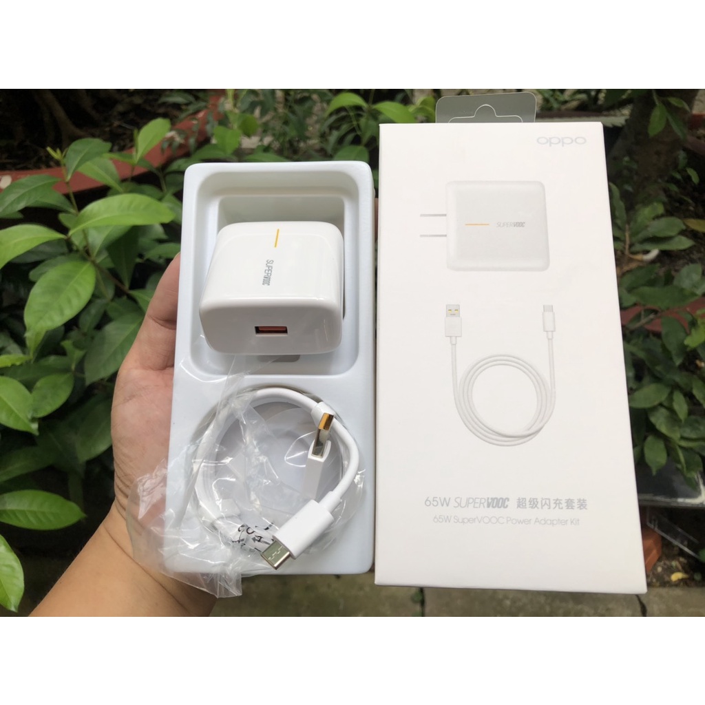 Bộ sạc nhanh oppo 65w, củ sạc supper vooc sạc siêu nhanh, dây sạc oppo type c vooc