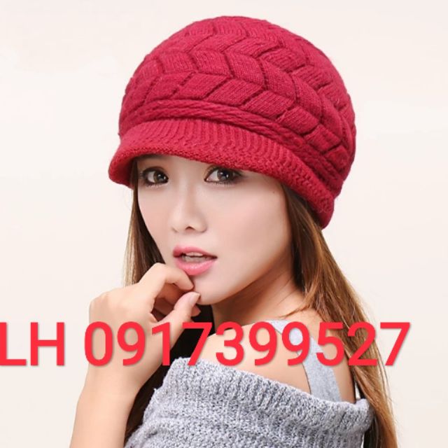 Nón mũ Len nữ đẹp thời trang Hàn Quốc
