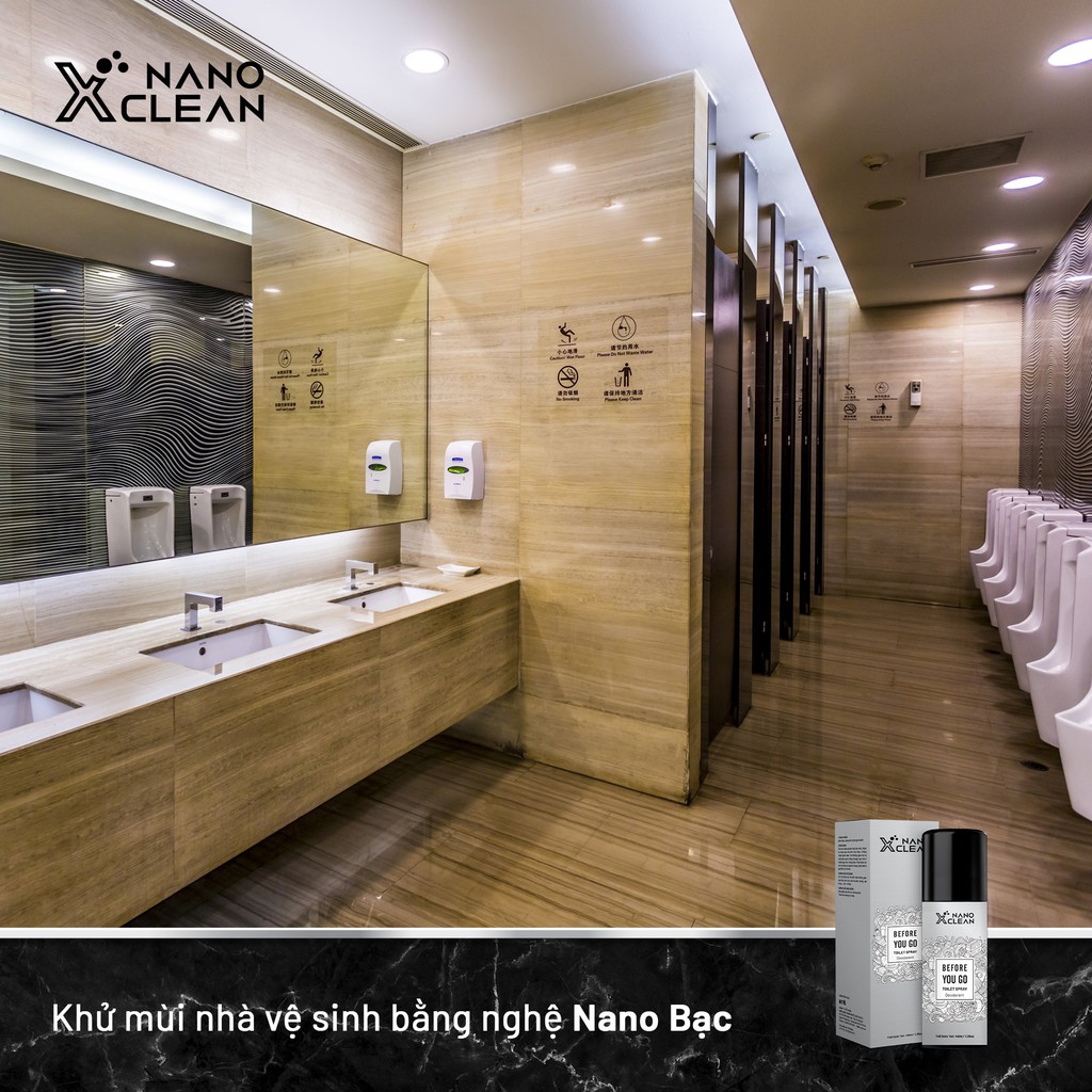 Chai xịt khử mùi nhà vệ sinh nano bạc Nano Xclean-hương nước hoa-khử mùi khó chịu, mùi khói thuốc, ẩm mốc 40ml