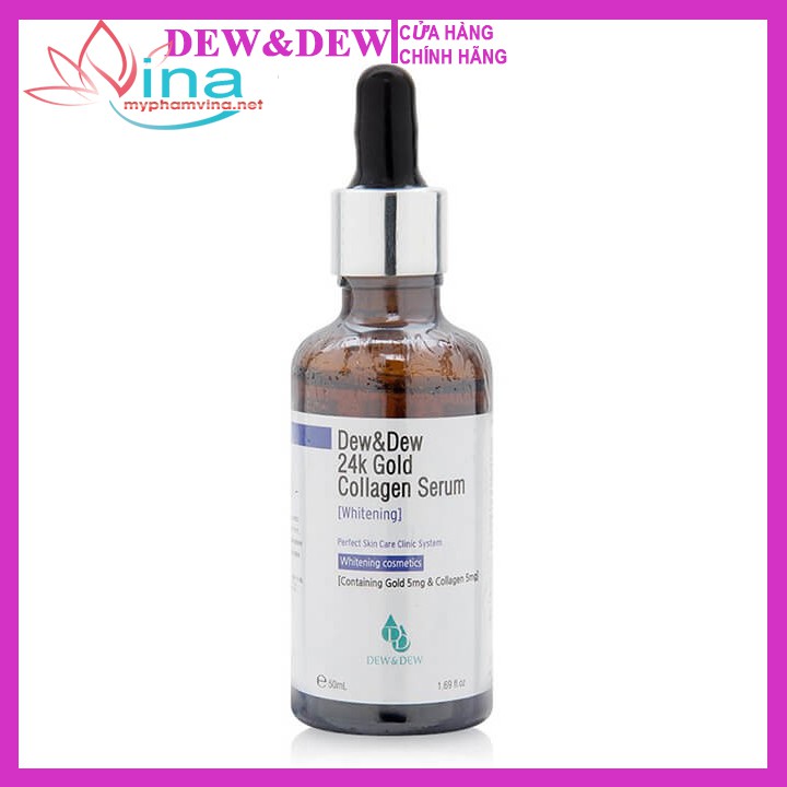 Serum Trắng Da Dew & Dew 24K Gold Collagen Whitening Hàn Quốc 50ml