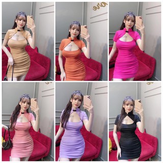 ĐÂM ÔM BODY CỔ TÀU TRUNG HOA CHẤT THUN BAO XINH -VIDEO THẬT