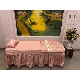 Drap(Ga) giường spa Lụa chần Bông siêu đẹp