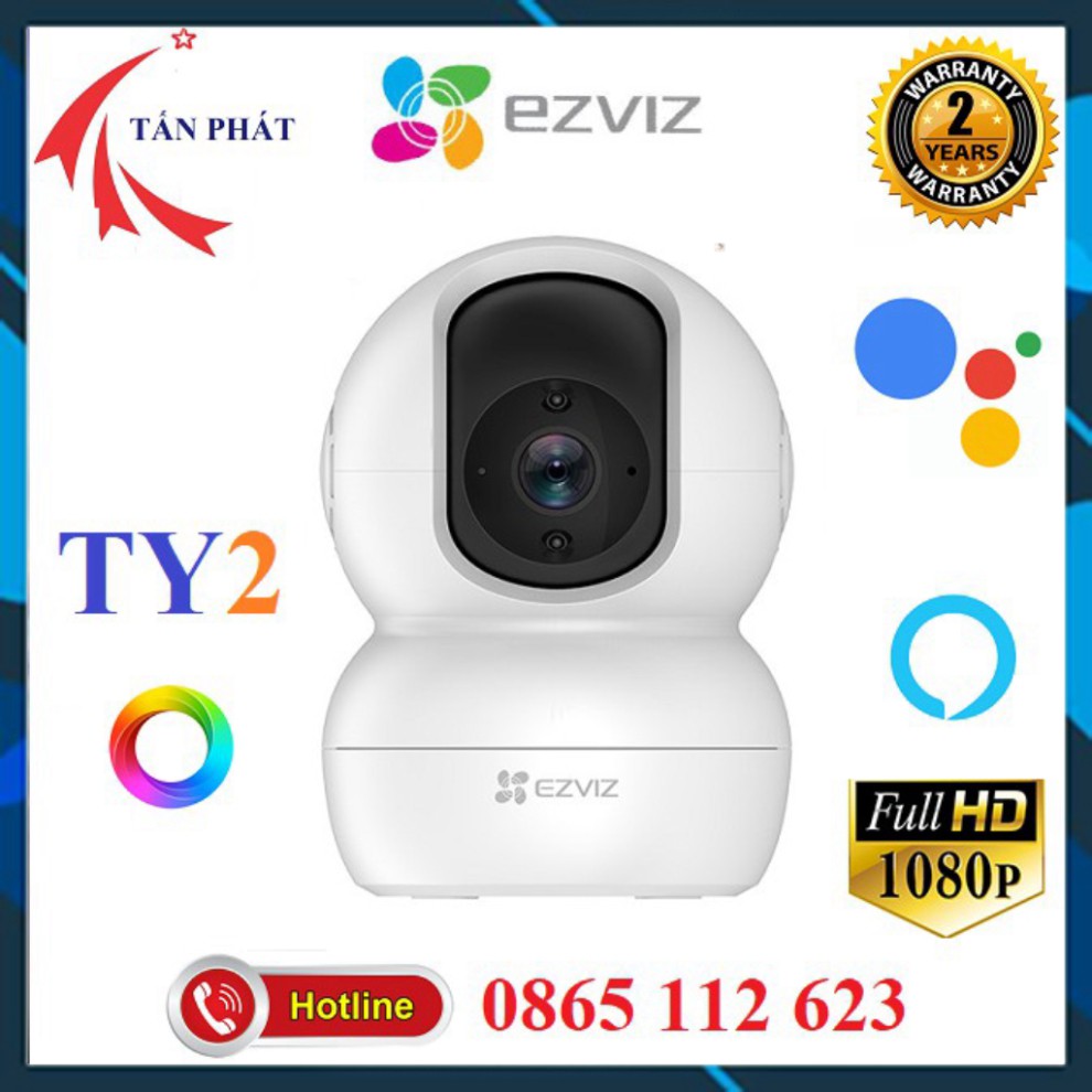 [Mới] Camera 2M IP WIFI EZVIZ TY2 SMART HOME 1080P FULL HD  CS-TY2-B0  [Có Cổng Lan] C6N CV246 C6CN