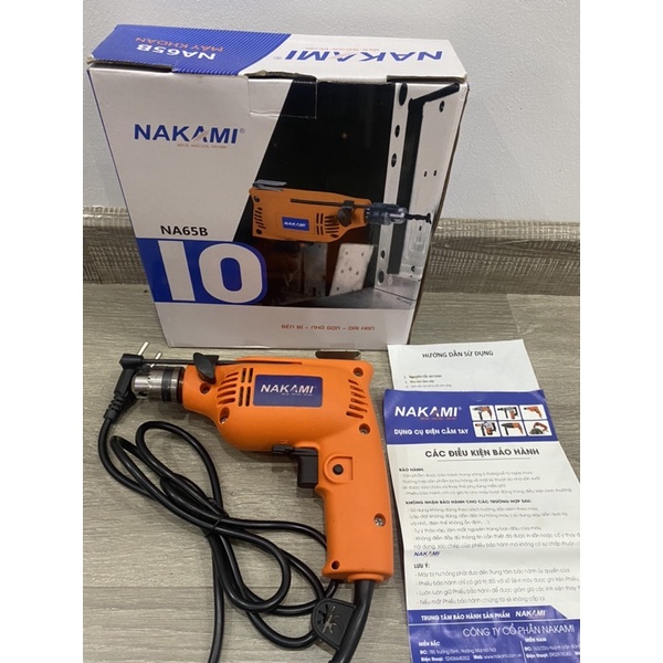 MÁY KHOAN CẦM TAY, MINI, GIA ĐÌNH KHOAN ĐẦU 6 CHÍNH HÃNG NAKAMI NA65B
