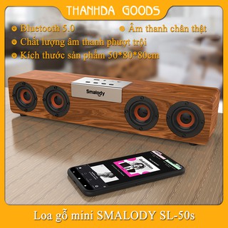 Loa gỗ bluetooth 4 bass smalody sl-90