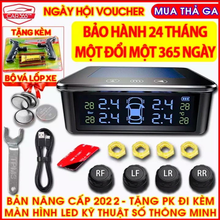 Cảm biến áp suất lốp ô tô xe hơi car365.vn tpms cao cấp van ngoài bản quốc - ảnh sản phẩm 2