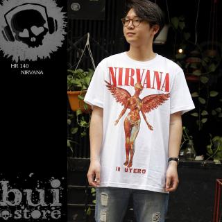 [Mã BUIS45K giảm 45k] Áo Rock band tee phông / thun 100% cottong Thái Lan - Nirvana HR 140T
