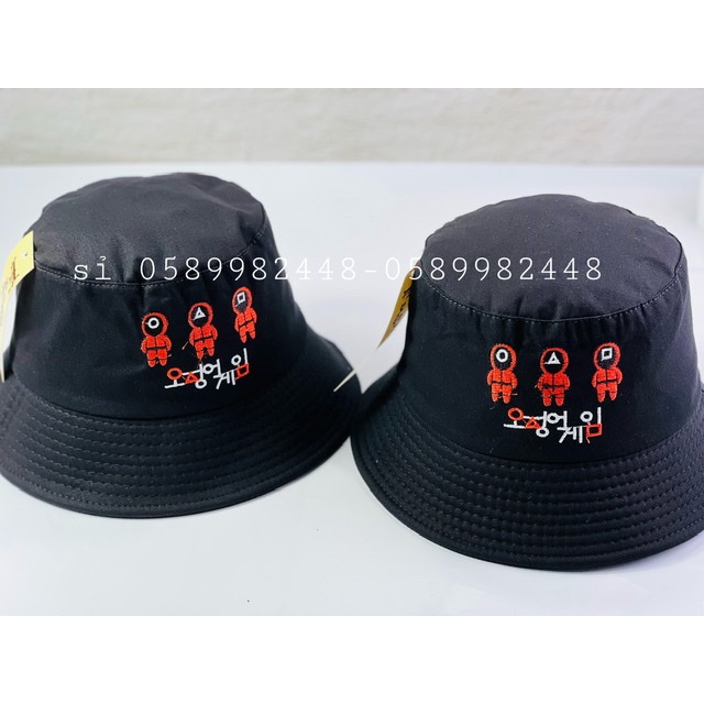 Mũ bucket tai bèo thêu con mực nhân vật hoạt hình game năng động nam nữ thời trang đẹp (SỈ LE MU NÓN STOẺ)