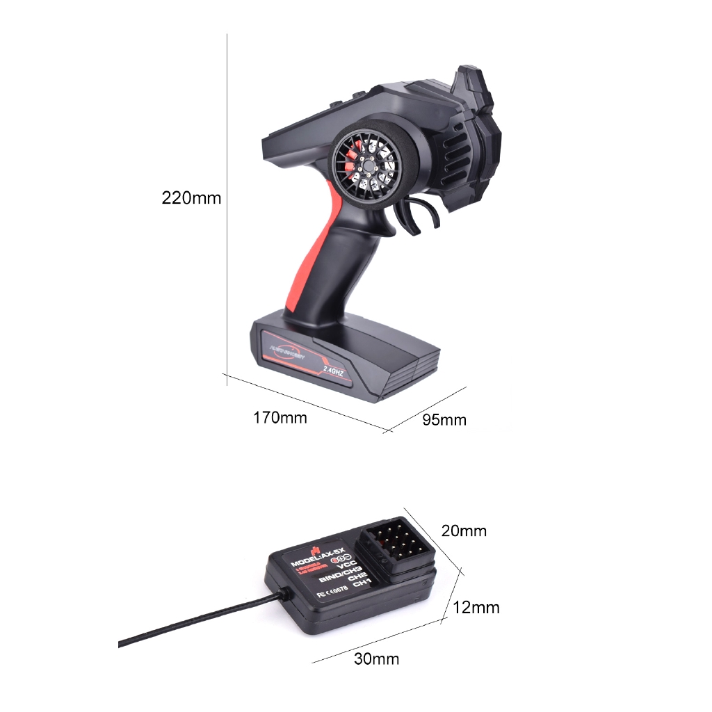 Austar Bộ Thu Phát Tín Hiệu Điều Khiển Từ Xa ax6s 2.4g 4ch Cho Xe Hơi rc