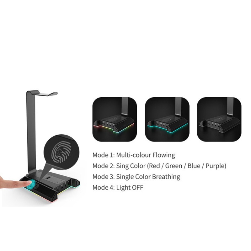 Giá Đỡ Tai Nghe Để Bàn Màu Đen Trơn Tiết Kiệm Không Gian