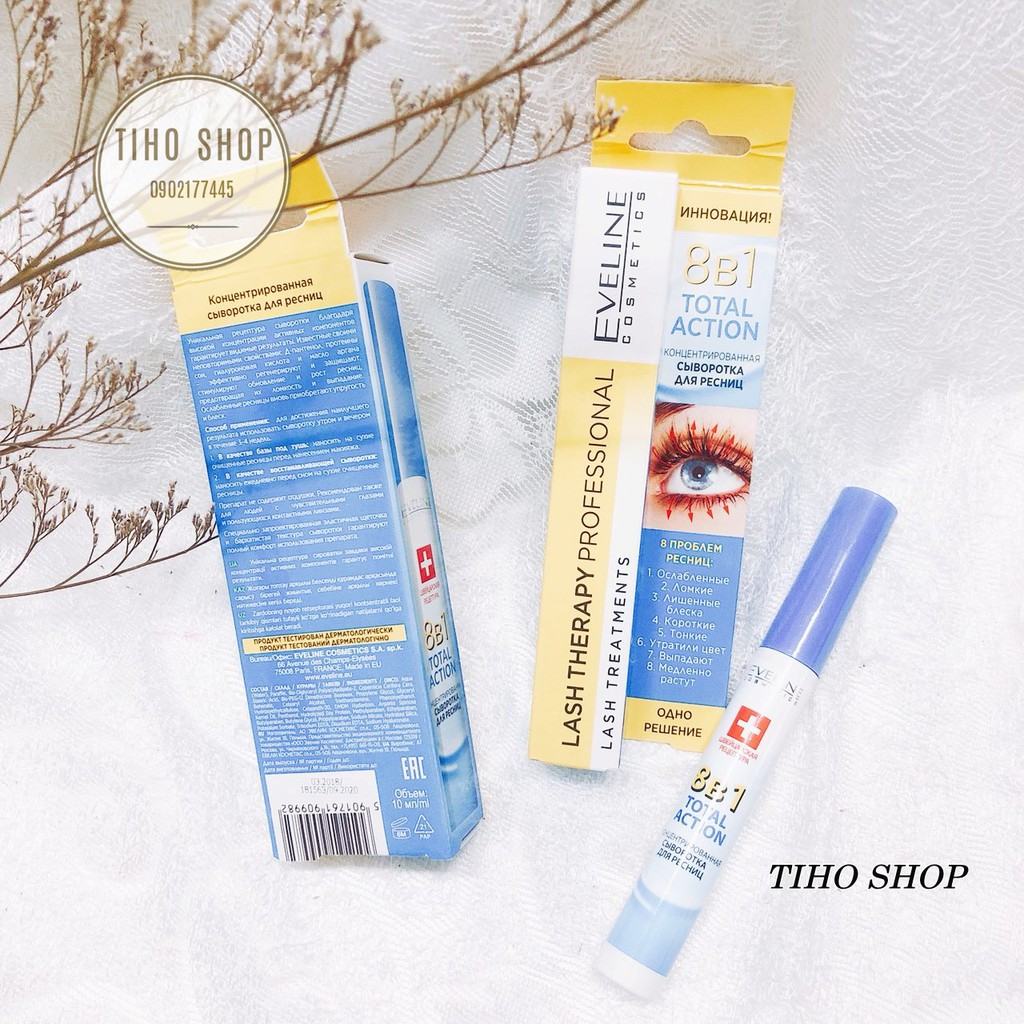 Huyết Thanh Dưỡng Dài Mi Eveline 8in1 Total Action 10ml