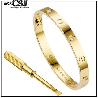 Vòng tay titan catier có vít mở sang trọn đẳng cấp, chuẩn thời trang Hàn Quốc - Pala Store