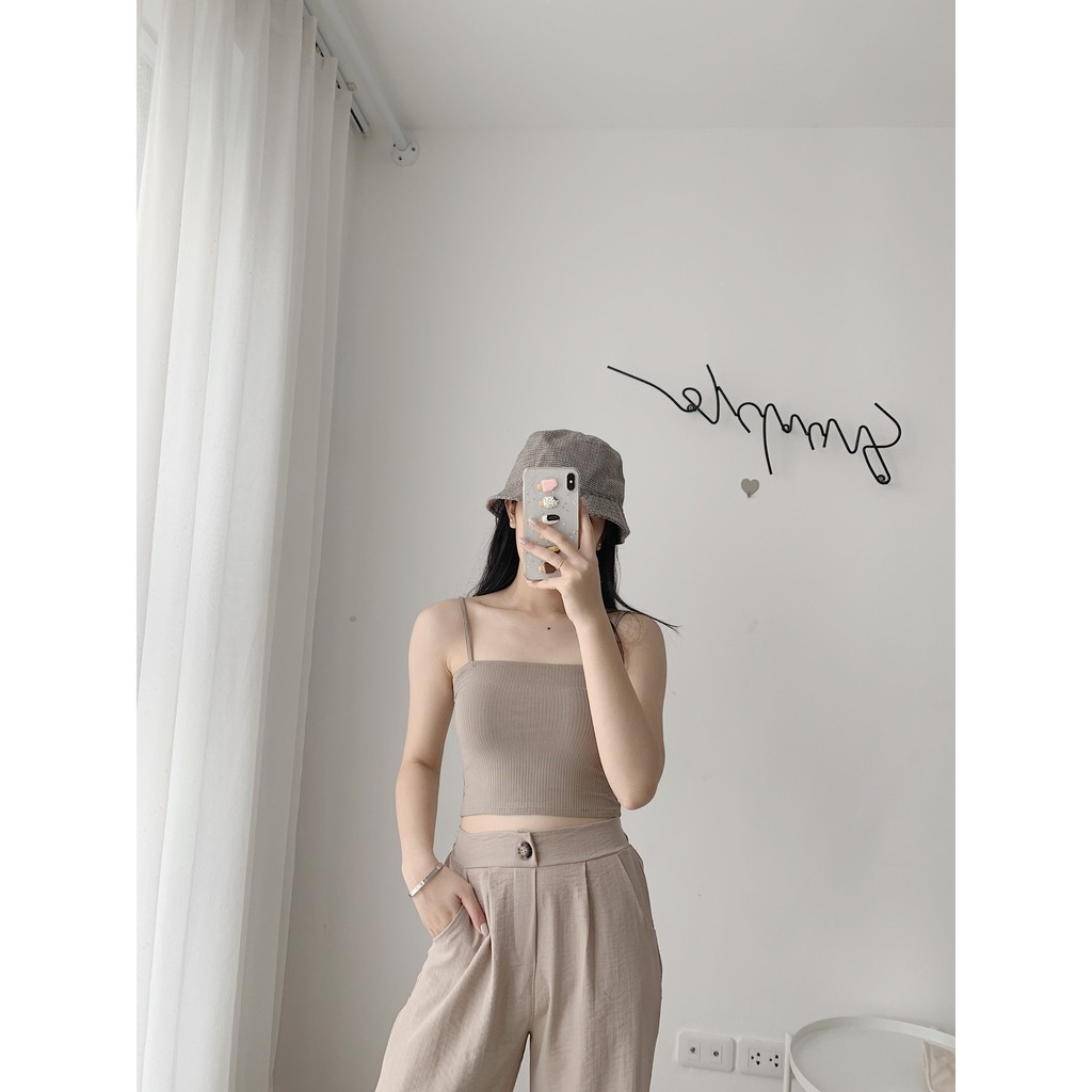 Áo 2 dây thun gân tk TKP65 1994closet | BigBuy360 - bigbuy360.vn