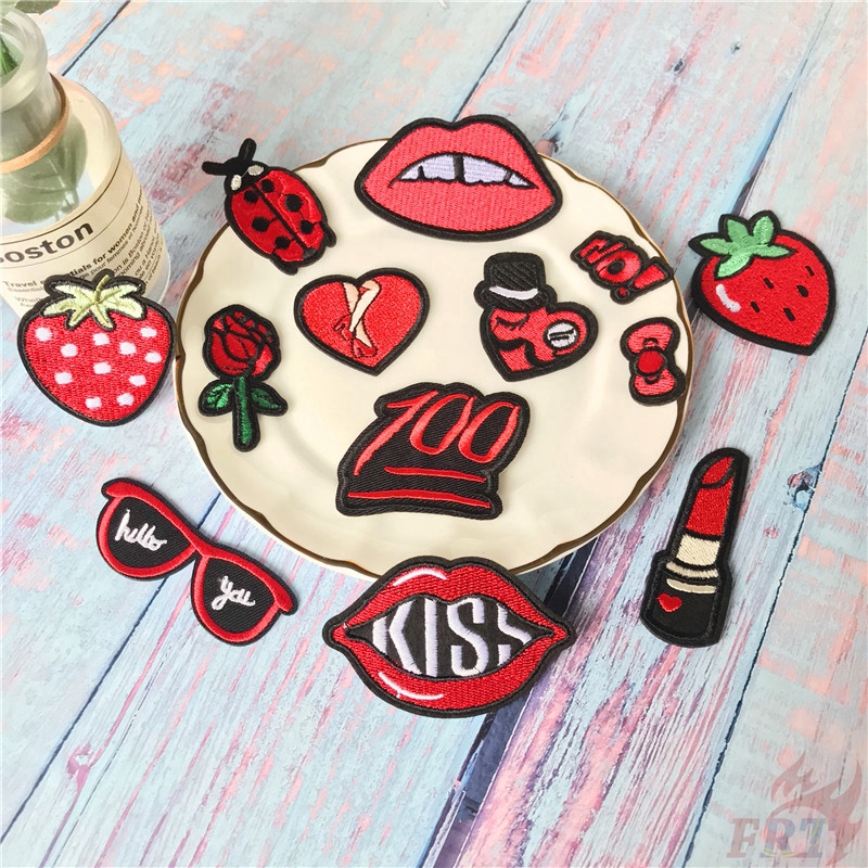 Miếng Dán Ủi Quần Áo Hình Hoạt Hình Vsco: Red Vibes Series 02