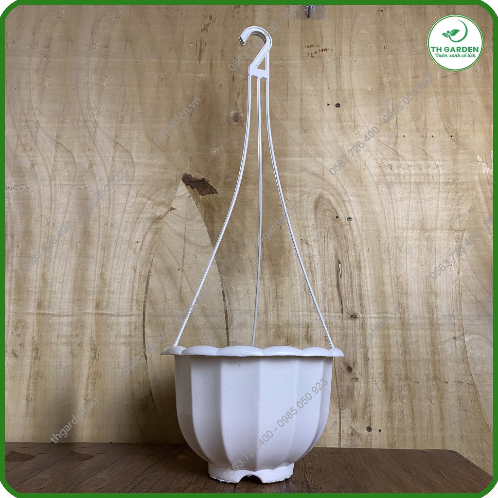 Combo 10 Chậu Treo Ban Công - Chậu Bí Trồng Hoa TH Garden - Chậu Nhựa Cao Cấp Bền Đẹp, An Toàn Thân Thiện Với Môi Trường