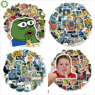 Set 40 / 50 miếng sticker meme chống nước hình vui nhộn trang trí laptop ipad điện thoại