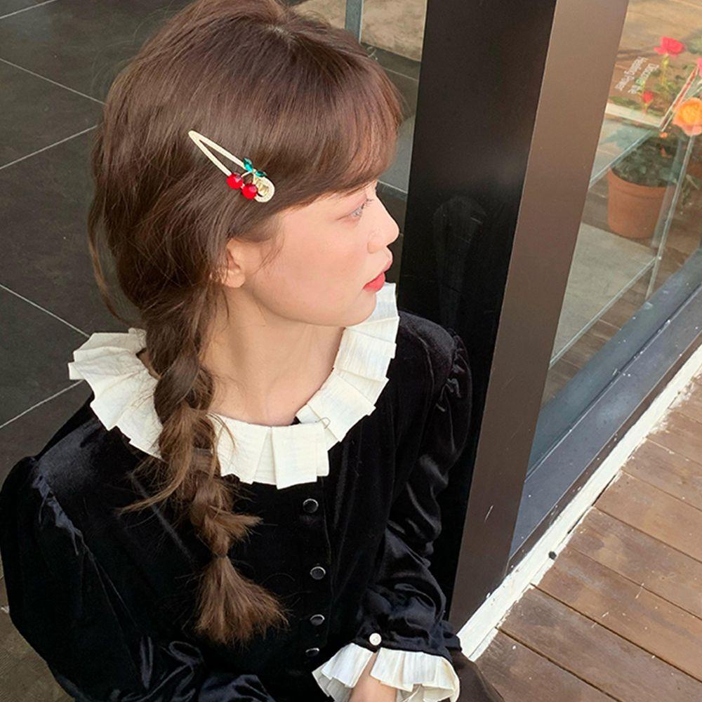 Kẹp Tóc Hình Quả Cherry Bằng Hợp Kim Thời Trang Hàn Quốc Cho Nữ