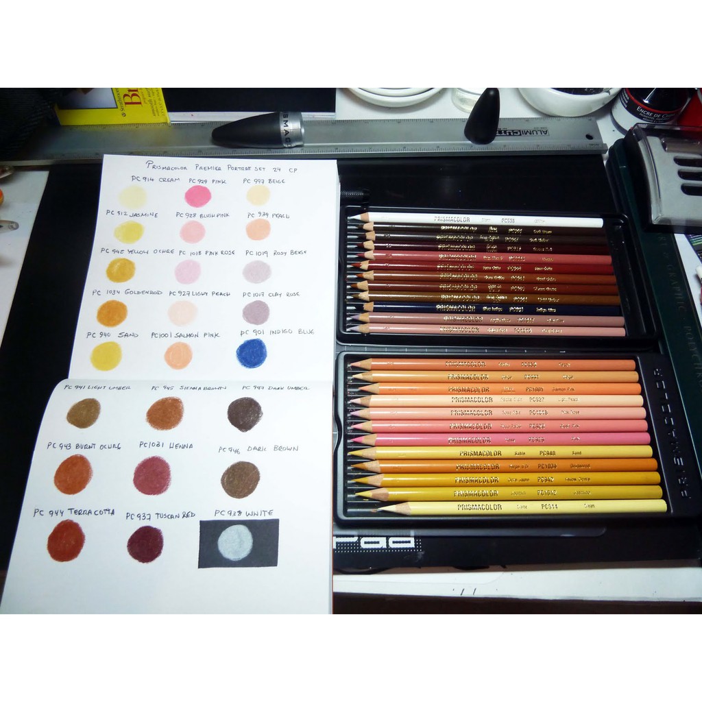 Bộ bút chì tả da Prismacolor Premier Portrait Colored Pencil – 24 Màu