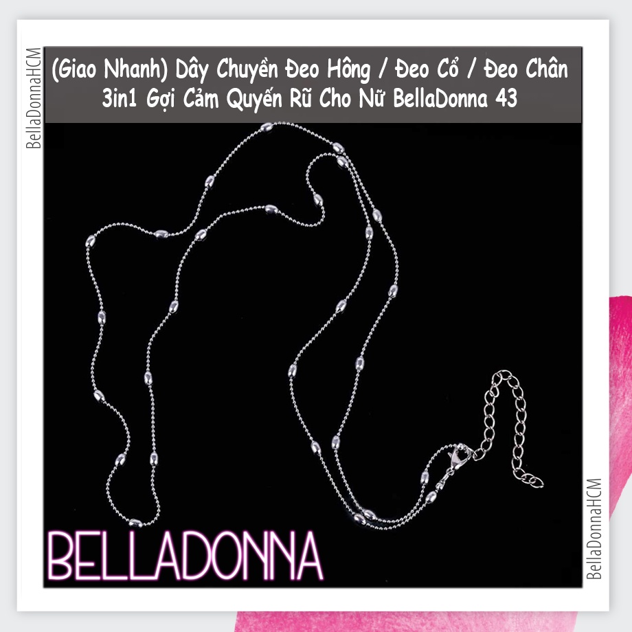 (Giao Nhanh) Dây Chuyền Đeo Hông / Đeo Cổ / Đeo Chân 3in1 Gợi Cảm Quyến Rũ Cho Nữ BellaDonna 43