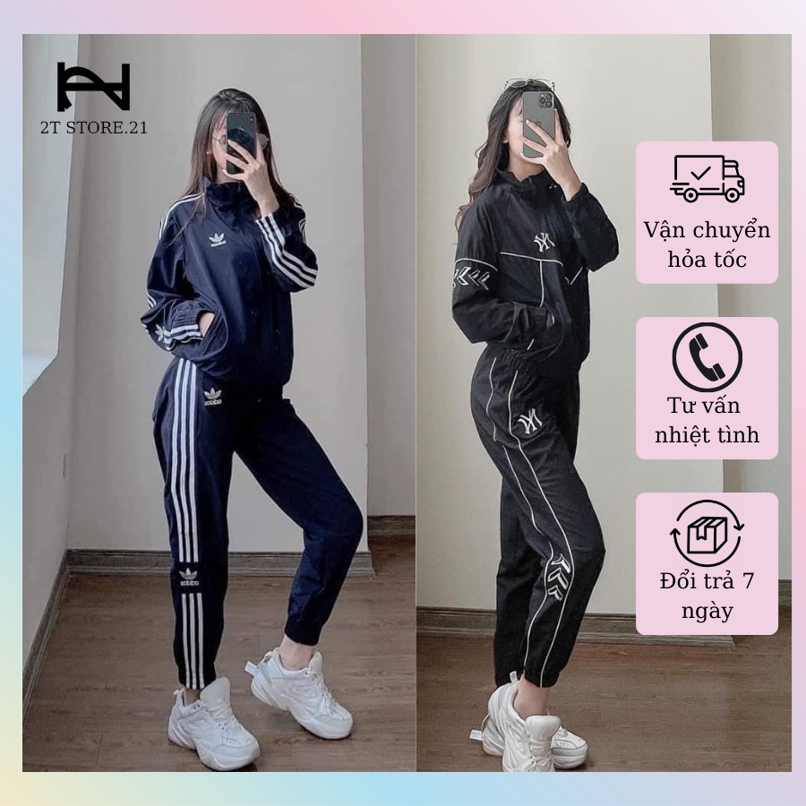 Bộ Đồ Thể Thao Nữ (chất gió 2 lớp) Chuẩn Ảnh