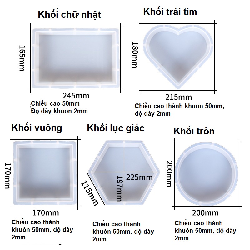 Khuôn Silicone tạo hình khối cỡ lớn bằng keo Epoxy Resin