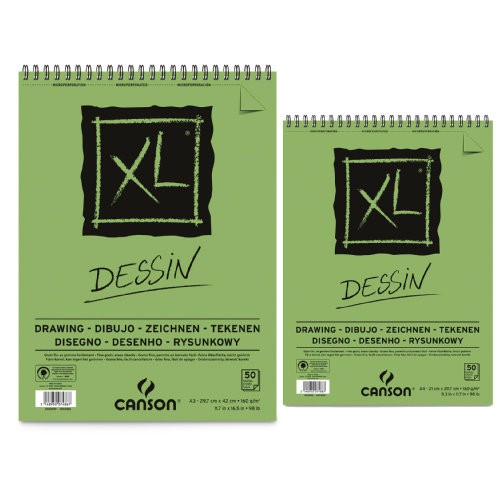 Giấy vẽ chì, màu chì Canson XL Dessin 40 tờ 160gsm - giấy Canson chất lượng cao