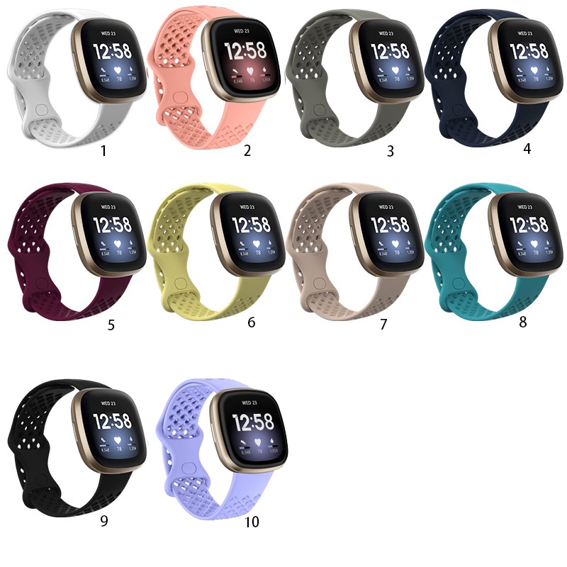 Dây Đeo Silicon Mềm Thoáng Khí Cho Đồng Hồ Thông Minh Fitbit Versa 3