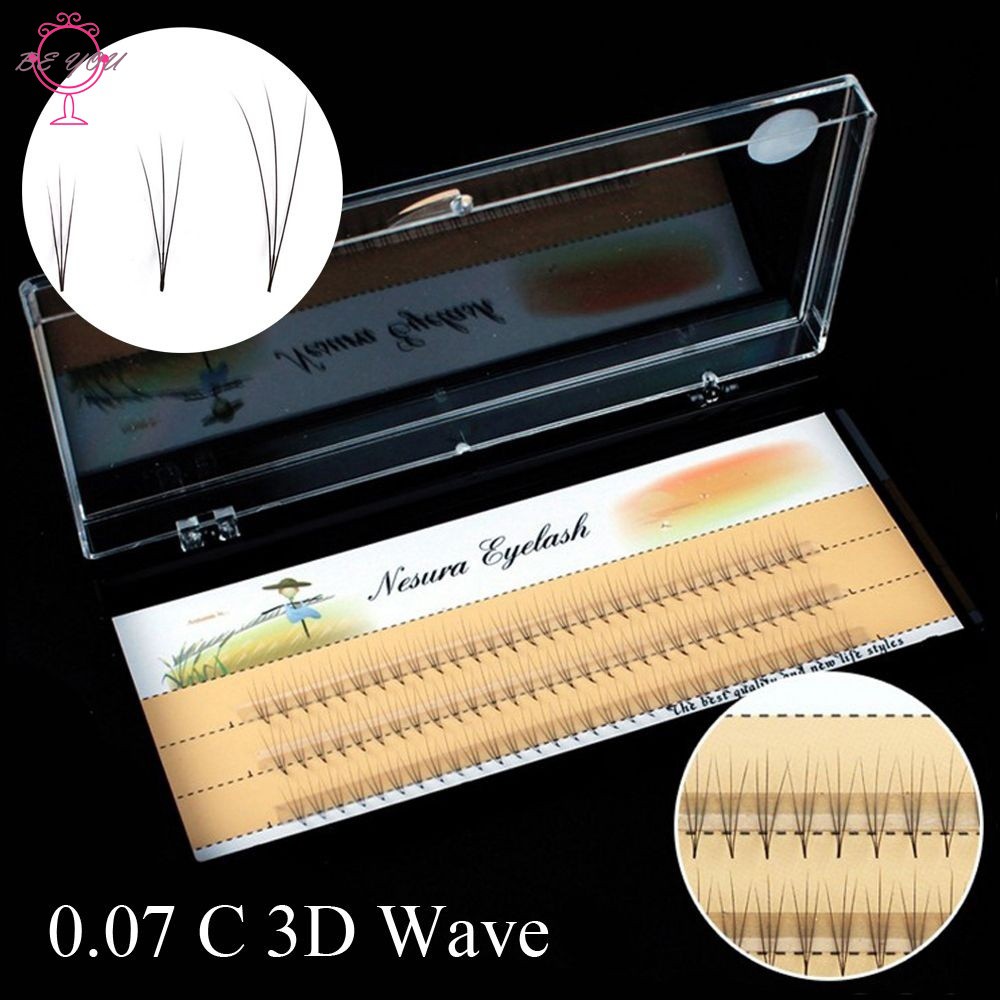 1 Box False Eyelashes Beauty Individual 3D Wave Mink 0.07 C Silk False Eye Lashes Extension