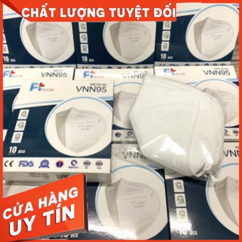 Khẩu trang N95 4 lớp PTmask (Hộp/10 Cái) Hàng công ty