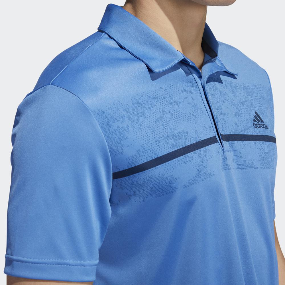 Áo Polo adidas GOLF Nam Áo Polo Họa Tiết Primegreen Màu xanh dương H36253