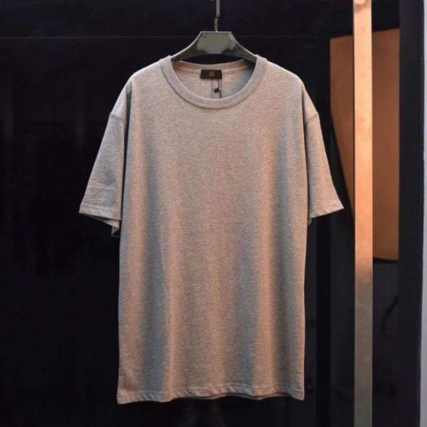 Áo phông xám trơn form rộng tay lỡ - áo over xám - gray tee New