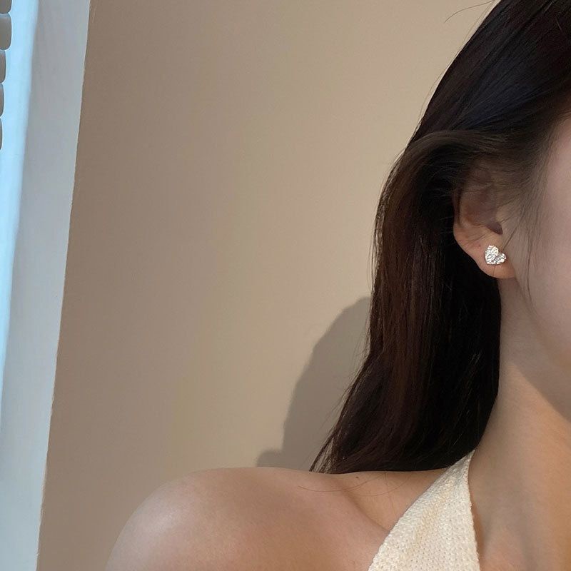 Hoa tai bạc S925 - Bông tai nữ bạc Ý Loly hình trái tim dễ thương, basic Zaza accessories KT8006