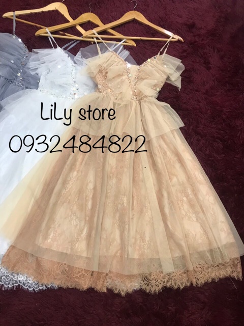 ẢNH VÀ VIDEO THAT 10000%  Đầm 2 dây kết ngọc