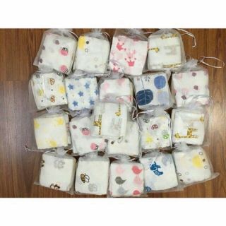 Set 10 khăn sữa sợi tre túi lưới cho bé
