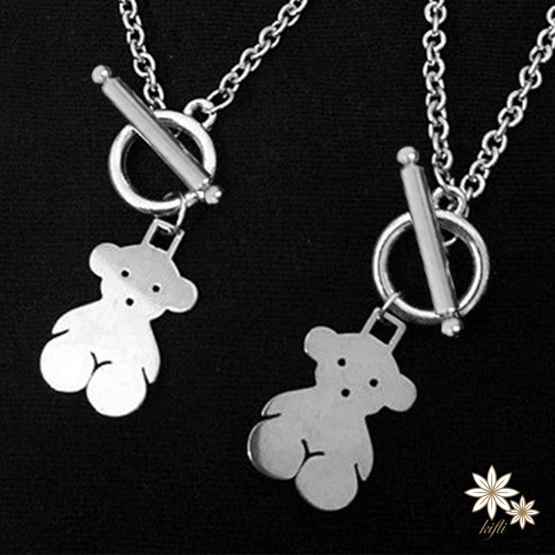 Vòng đeo tay BELLA-Bee bằng thép titan họa tiết chú gấu dễ thương