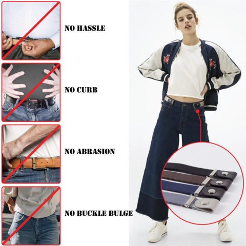 Thắt Lưng Vải Canvas Không Khóa Cài Dễ Điều Chỉnh Thời Trang Cho Nam Và Nữ