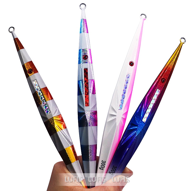 Mồi câu cá giả phát sáng 4 màu tùy chọn trọng lượng 150g/200g/250g/300g/350g/400g