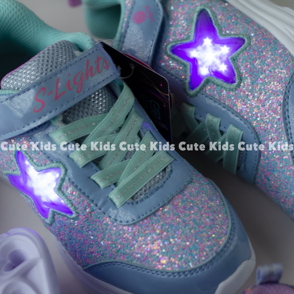 Giày Skechers blue đốm - blue S.light