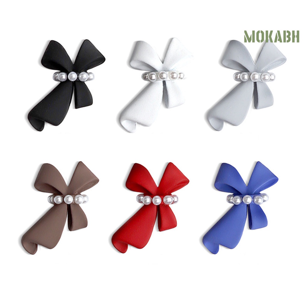 Bộ 5 Phụ Kiện Trang Trí Móng Tay Hình Nơ 3D Nhiều Màu Sắc DIY