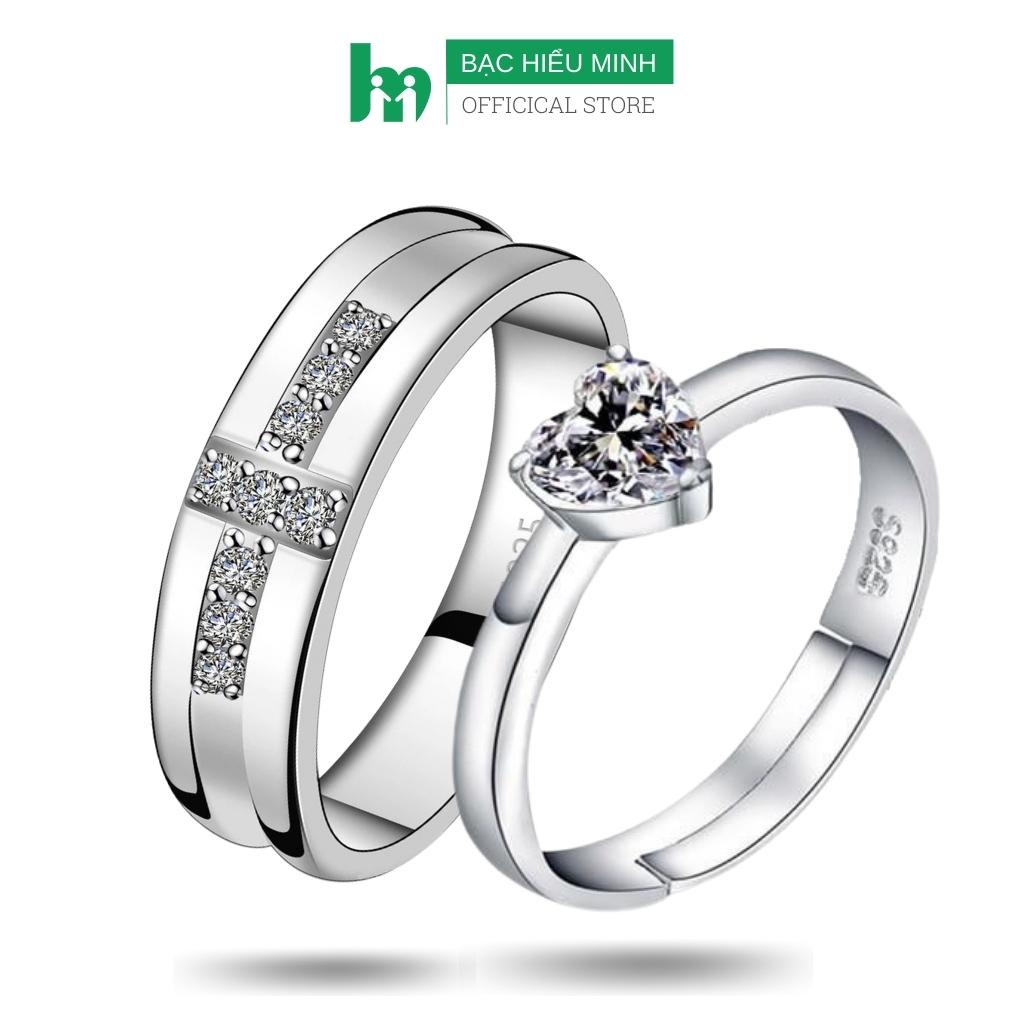 Nhẫn Đôi Bạc Trái Tim Người Theo Đạo - BẠC HIỂU MINH NC614S