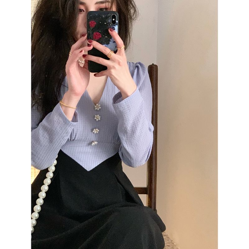 Đầm Ren Nữ Dài Tay Cổ Chữ V Quyến Rũ | BigBuy360 - bigbuy360.vn