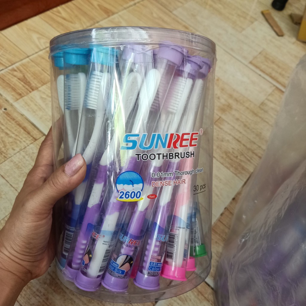 Bàn Chải Đánh Răng Sunree Toothbrush 0.01mm Thái Lan [05 cái Màu Ngẫu Nhiên]