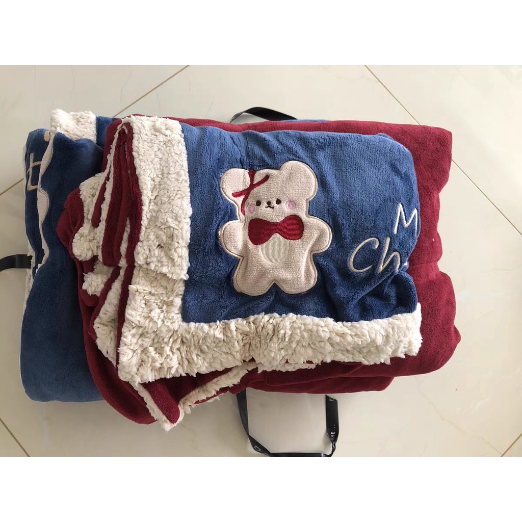 Bộ chăn ga nỉ đón Giáng sinh và Chúc mừng năm mới, full set 5 món