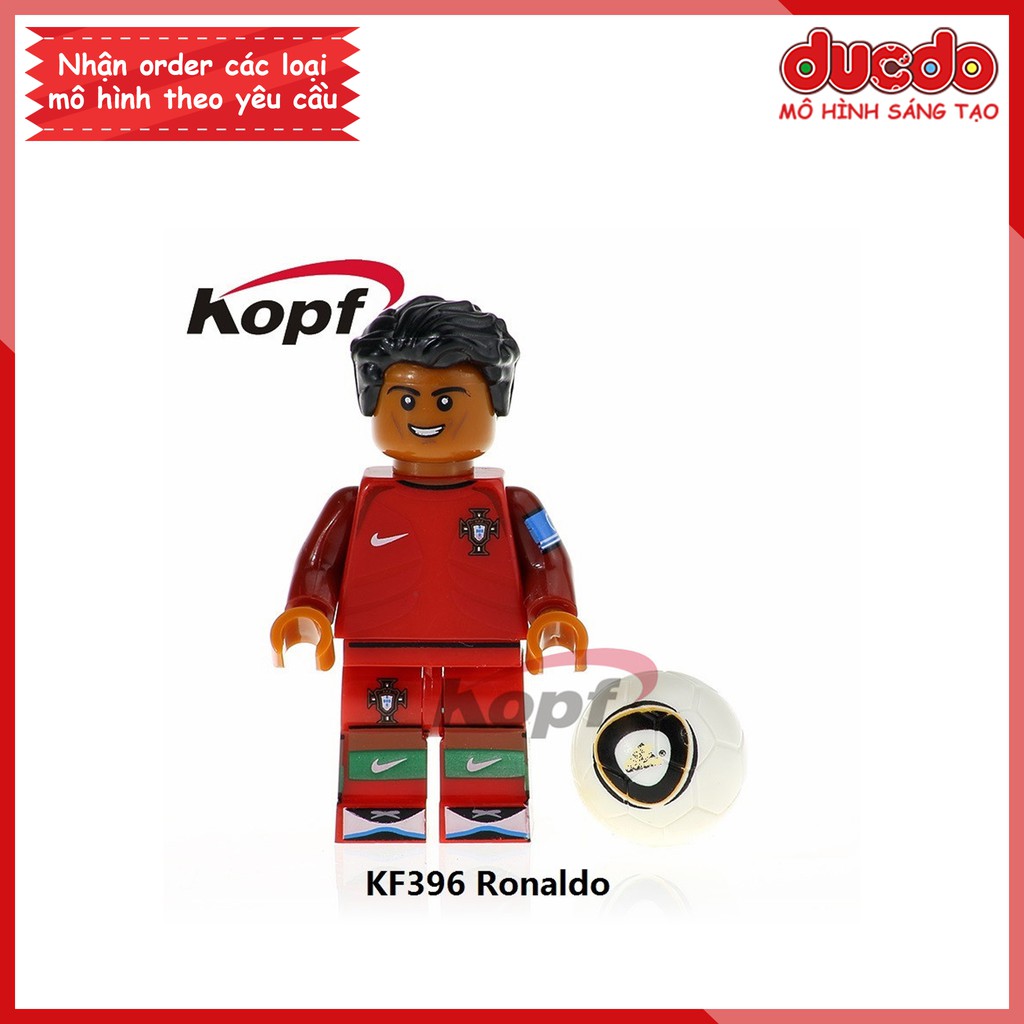 Minifigures các danh thủ bóng đá Messi, Ronaldo, Beckham - Đồ Chơi Lắp Ghép Xếp Hình Mini Mô hình Kopf KF 6032